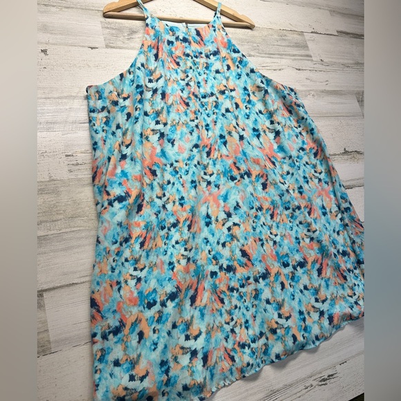 Decree Watercolor High Neck Sundress Dress Juniors Size 2X /fits Womens 1x/2x - Picture 3 of 10